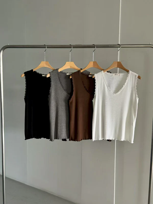 Lace Cotton Tank Top