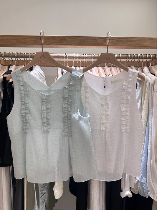 Ruffles Flowery Tank Top