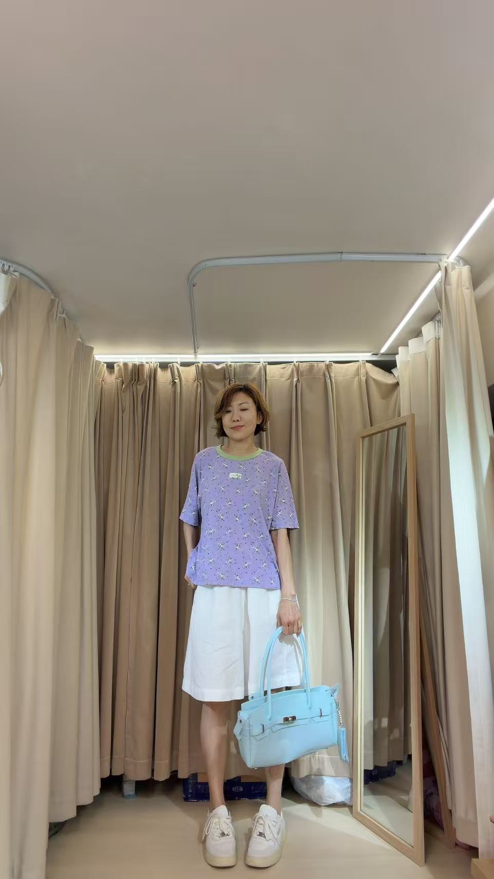 全橡筋褲頭麻質中褲
