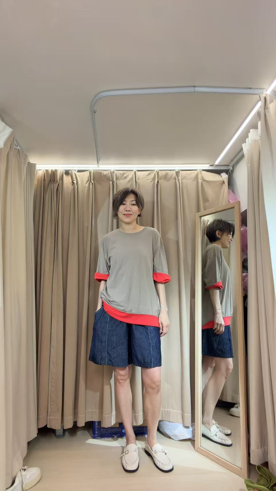 純棉滑滑質地long tee