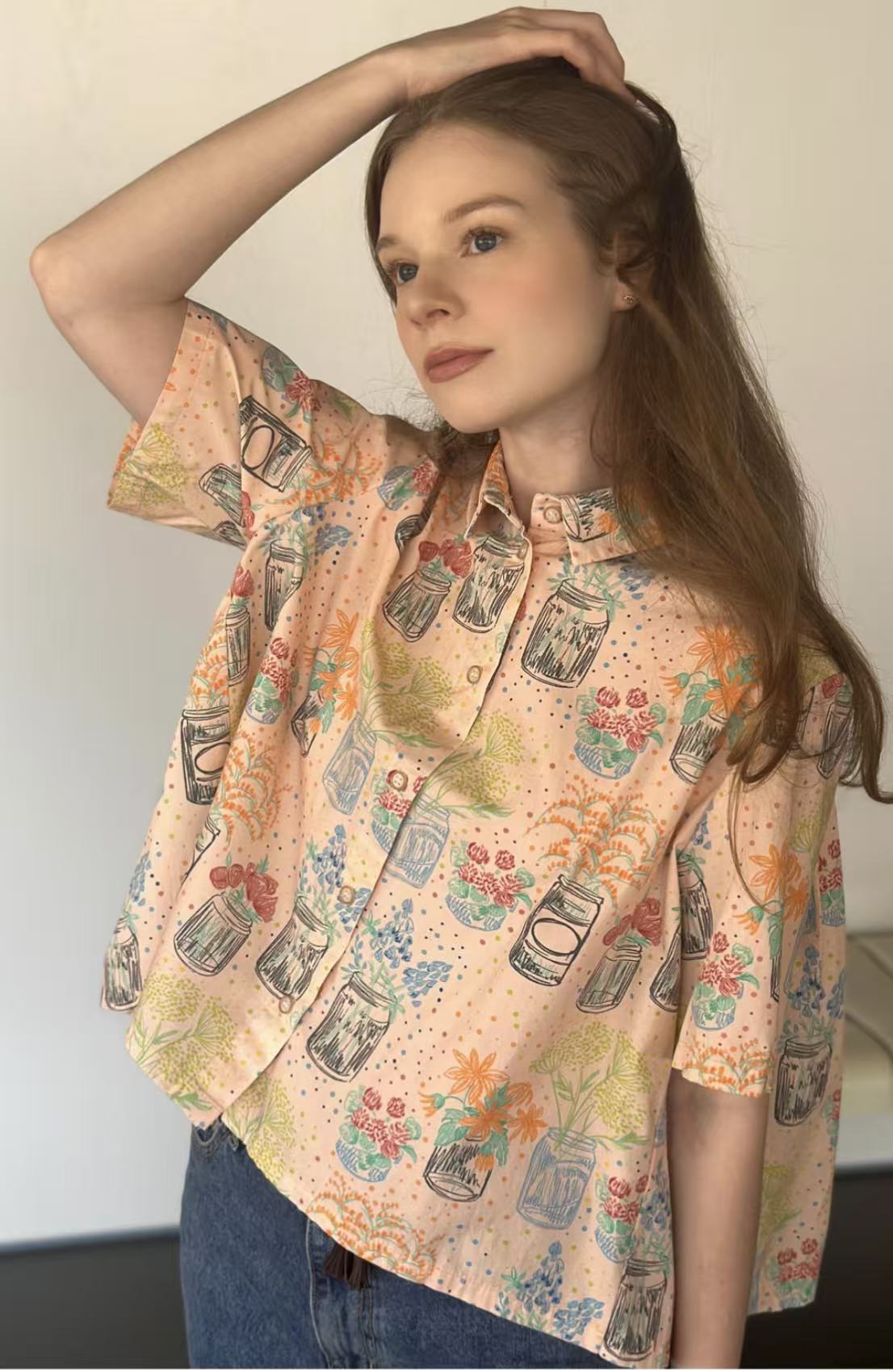 Kim’s boutique cotton 布料top