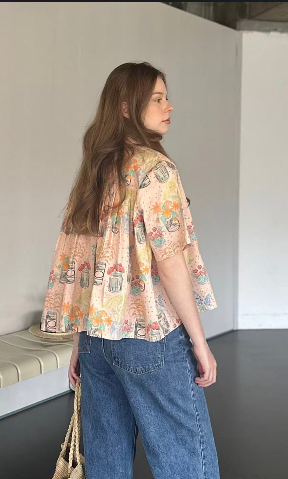 Kim’s boutique cotton 布料top