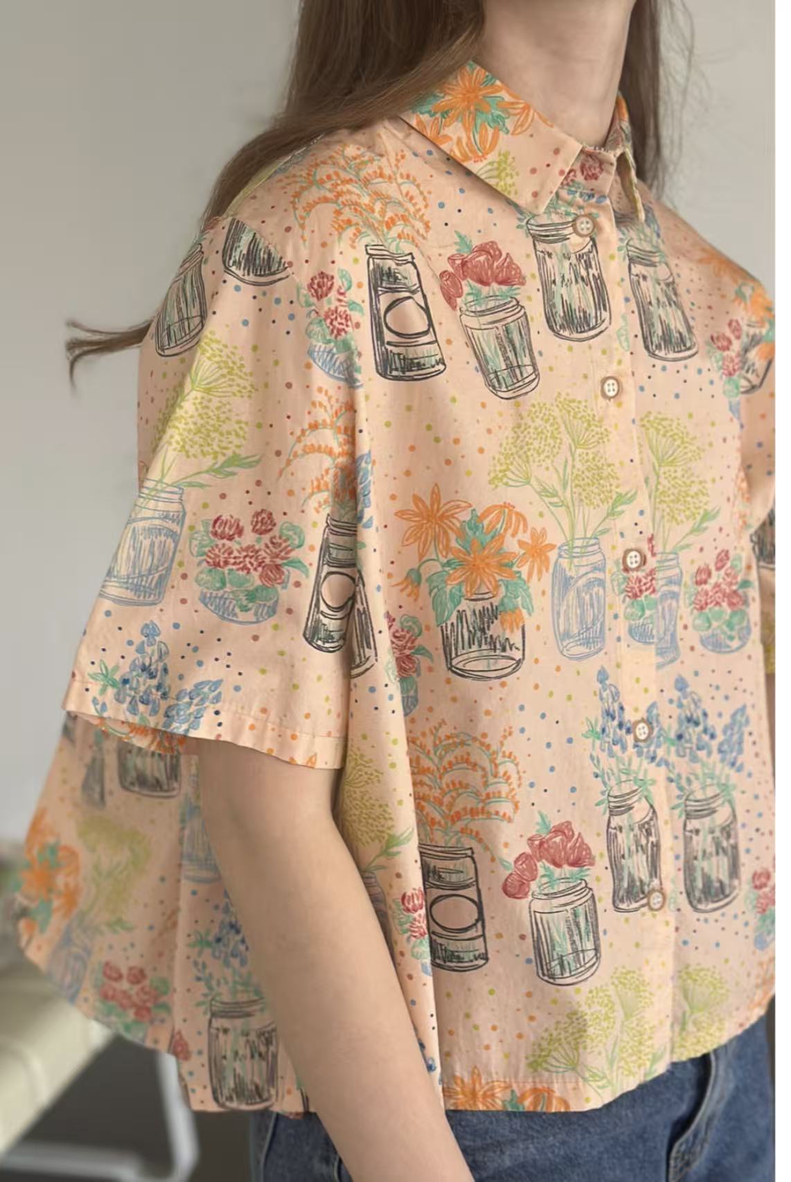 Kim’s boutique cotton 布料top