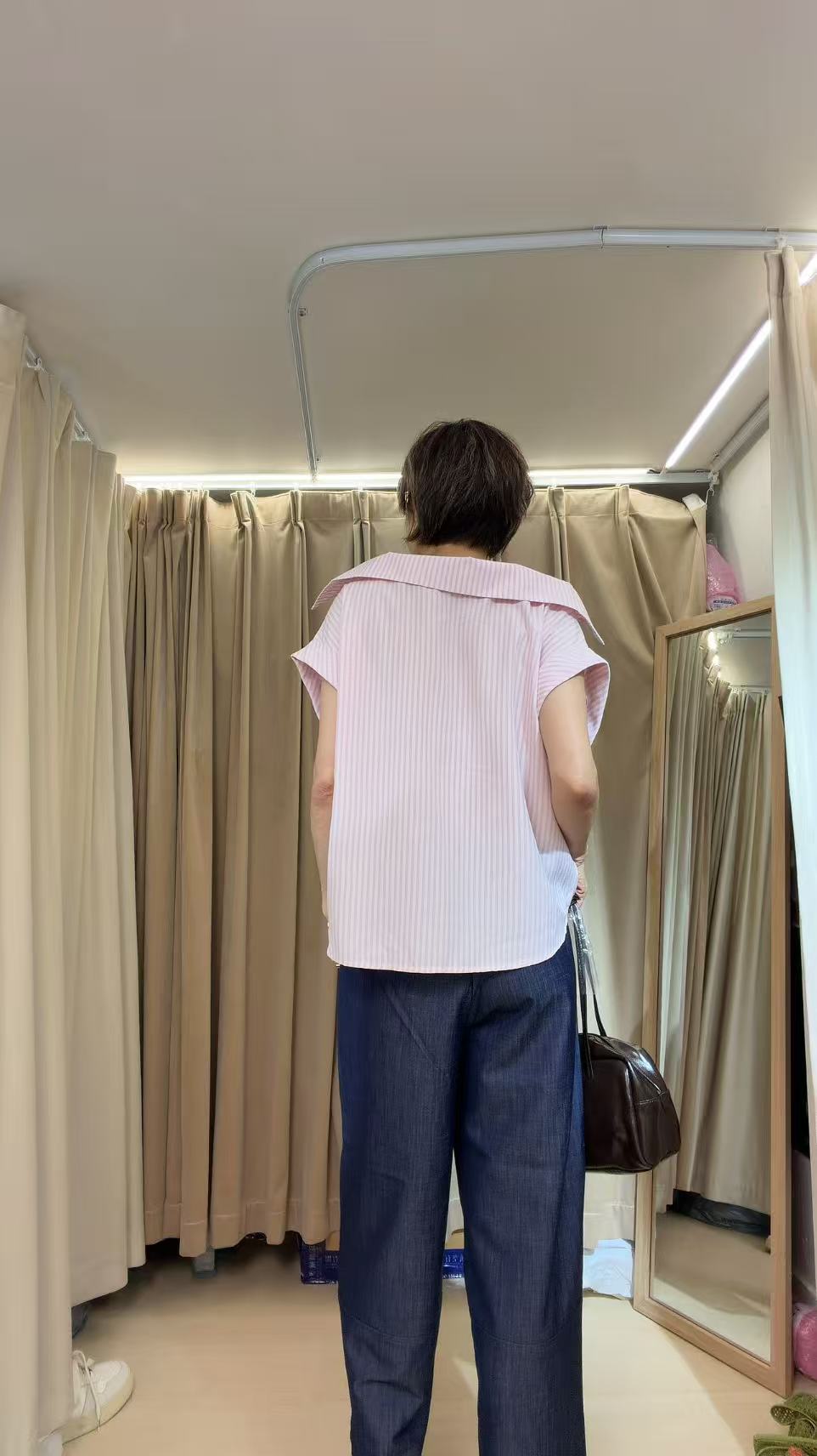 免燙恤衫布拼Cotton top