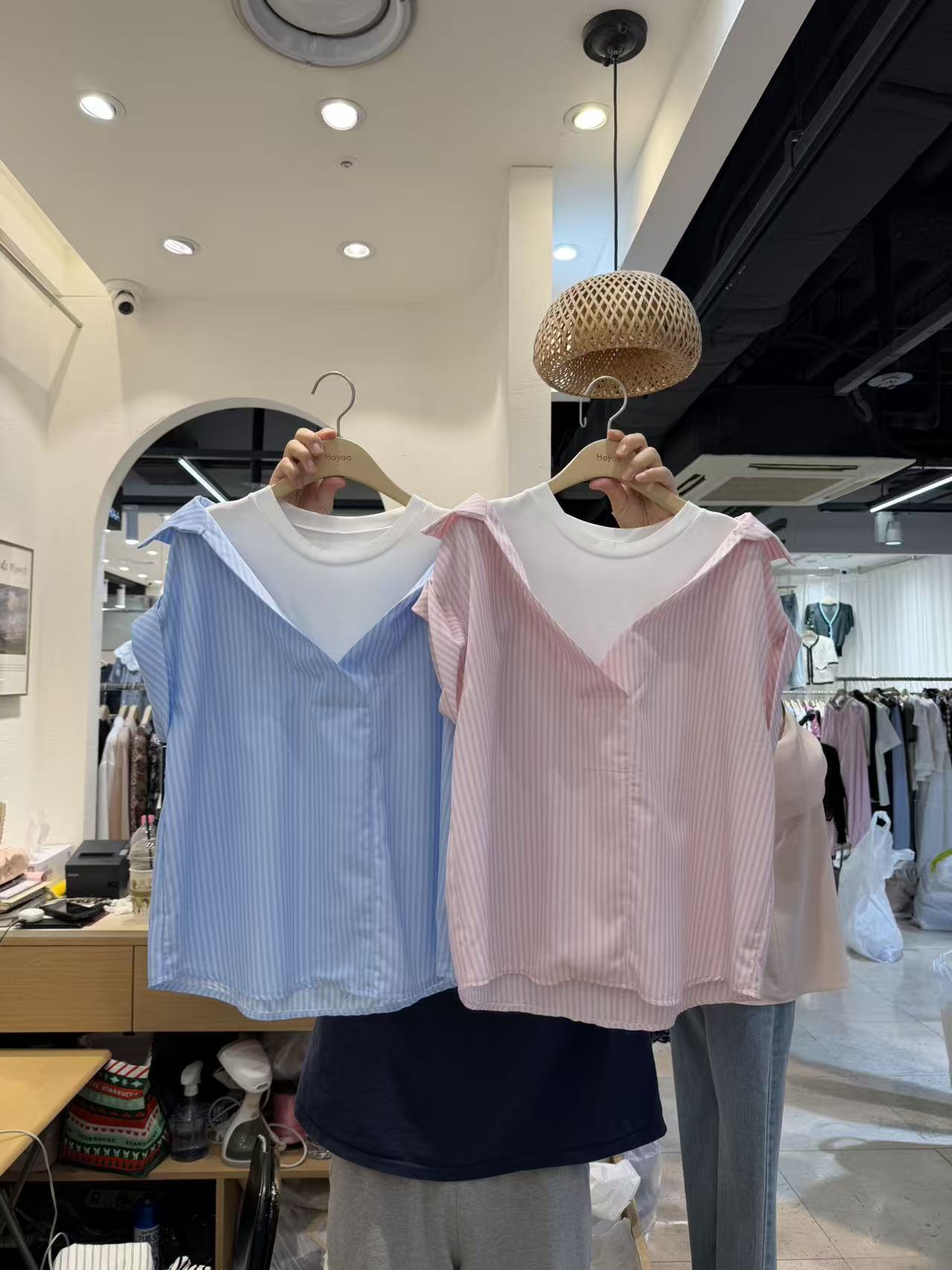 免燙恤衫布拼Cotton top