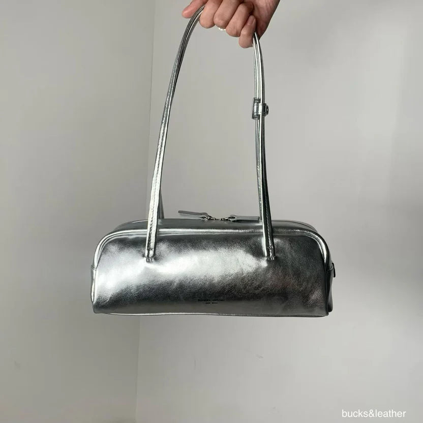 Real Leather Box Bag 亮面牛皮小號 26SS（包包）