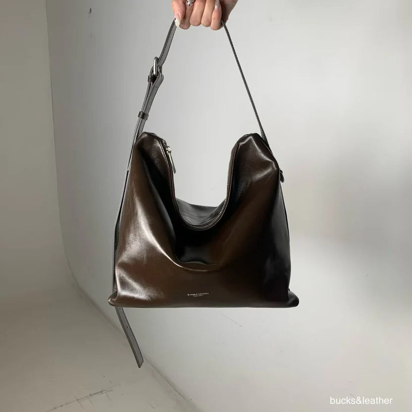 Real Leather Office Zipped Bag 小號（包包）