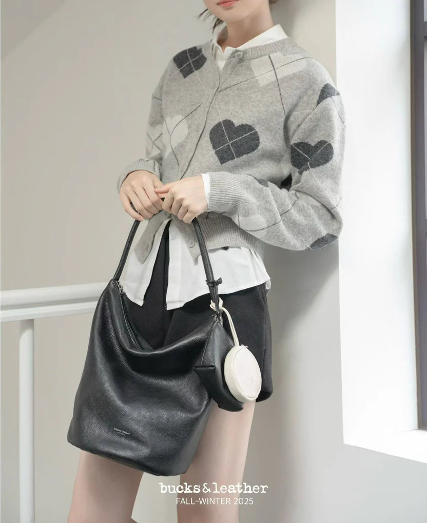 Circle Bucket Bag (with coin bag)（包包）