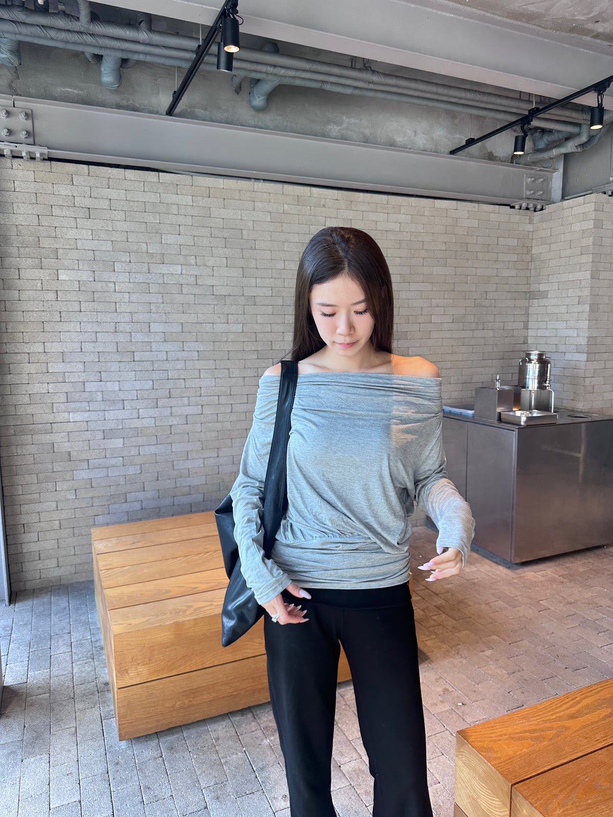 Off shoulder Tied Waist Cotton Long Sleeves