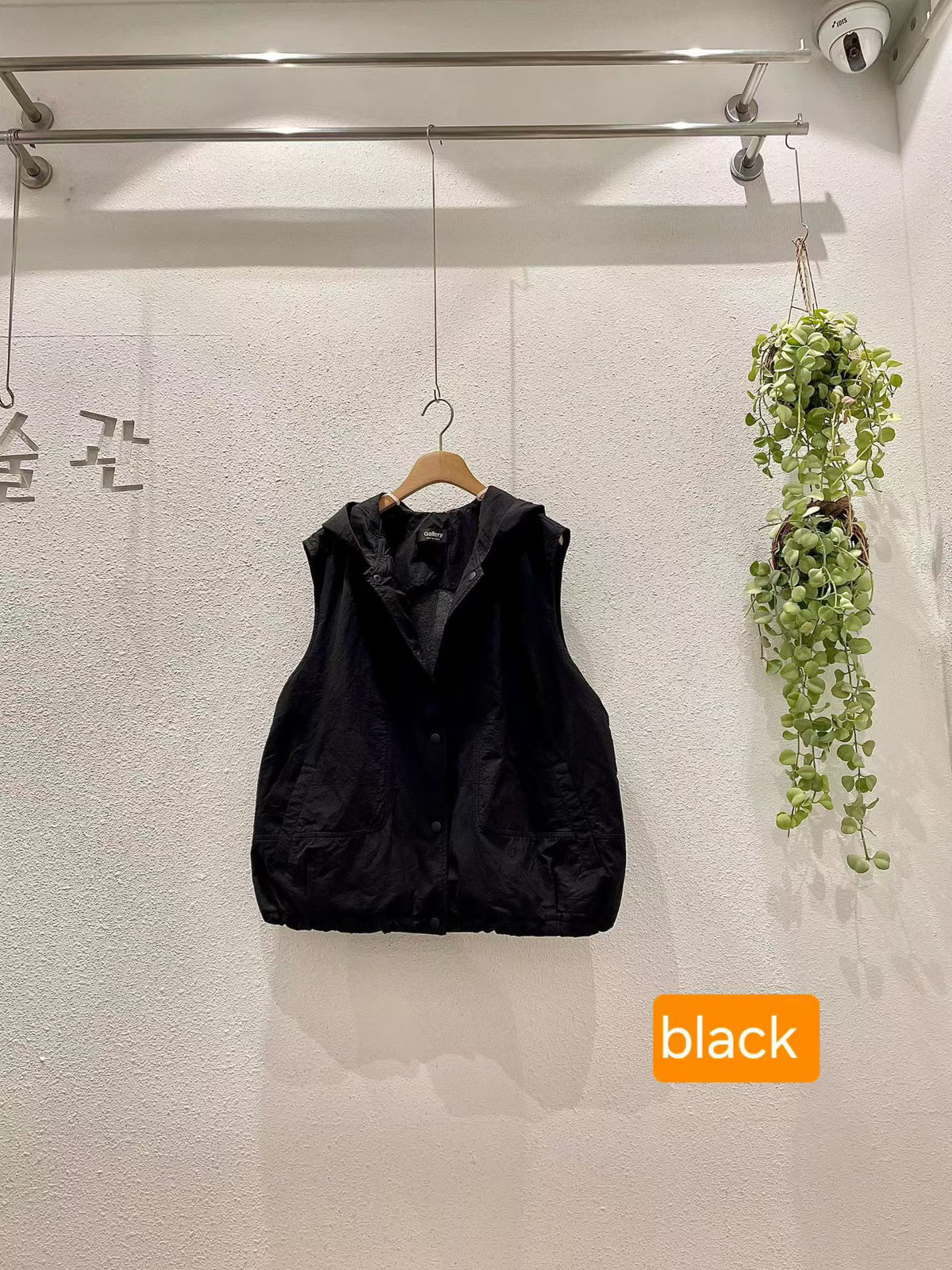 Cotton加風衣質地內棉䋥有帽背心